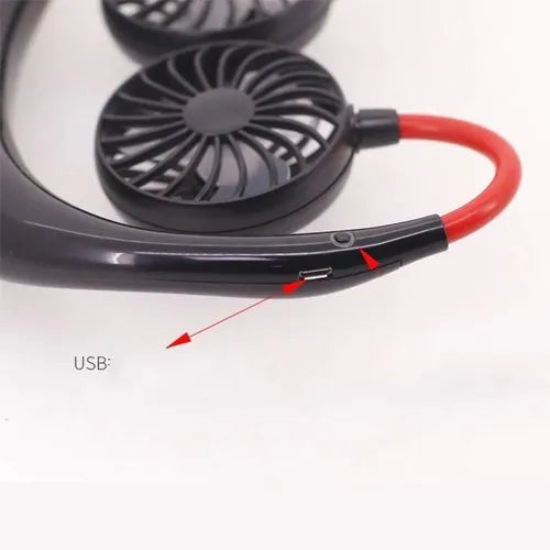 Mini Neck Fan | Usb Rechargeable Fan, 3 Mode