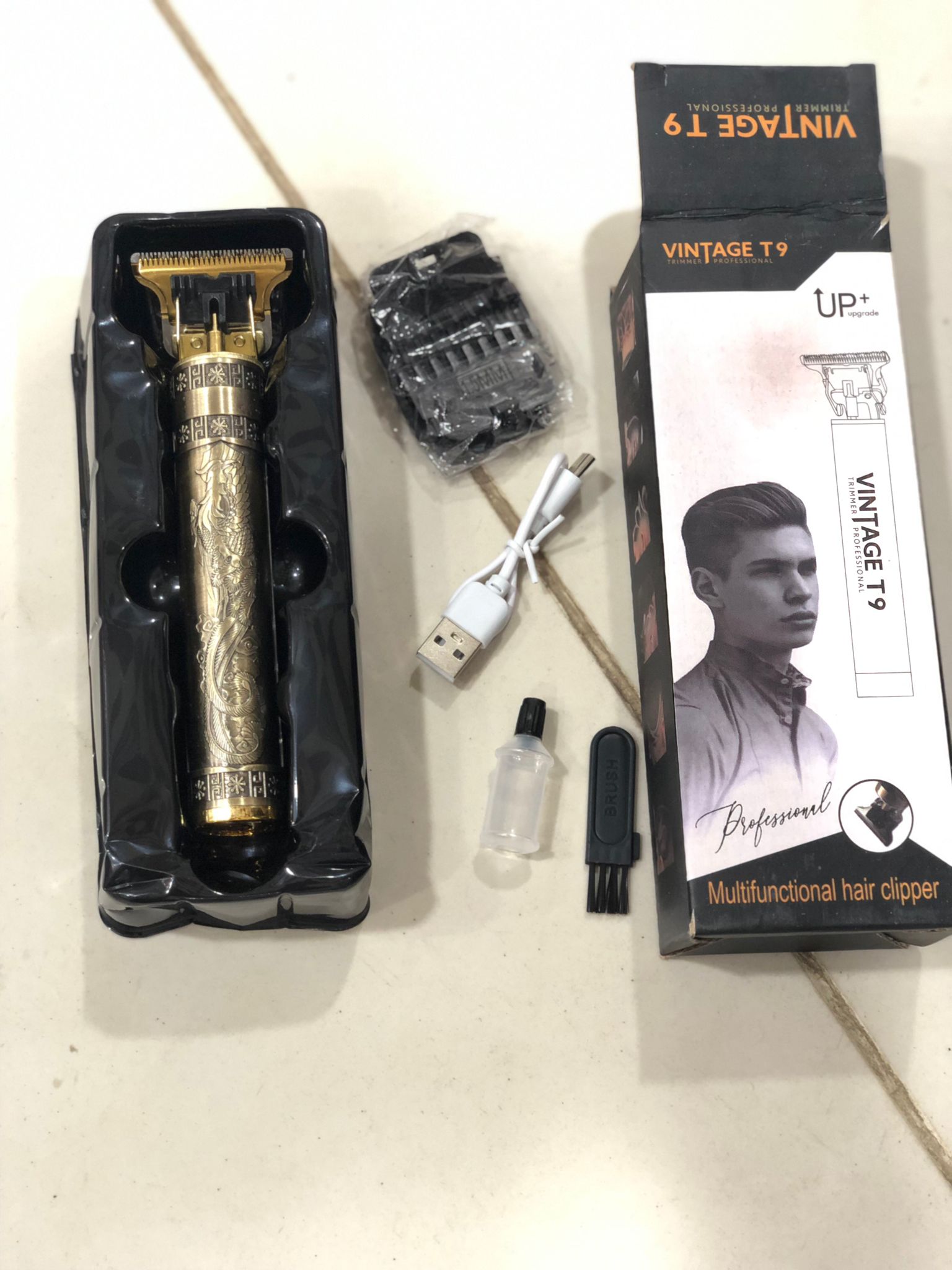 Metal Body Vintage T9 Hair Trimmer for Men –