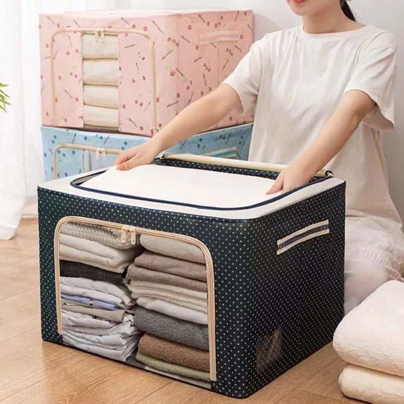 Foldable Metal Frame Clothes Storage