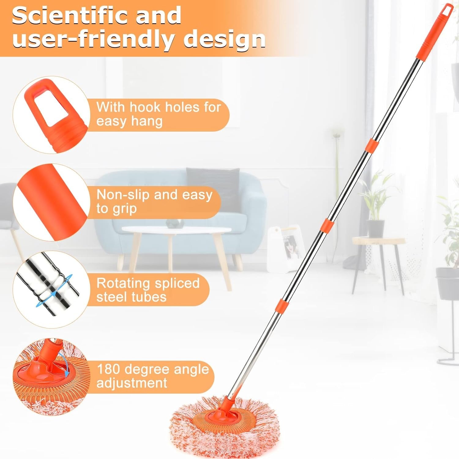 Long-Handle Telescopic Cleaning Mop
