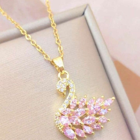 Swan Zircon Necklace -