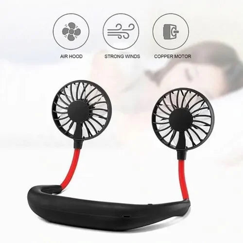 Mini Neck Fan | Usb Rechargeable Fan, 3 Mode