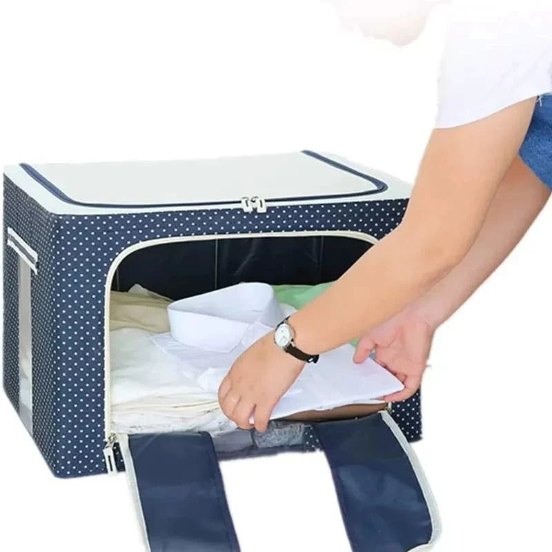 Foldable Metal Frame Clothes Storage