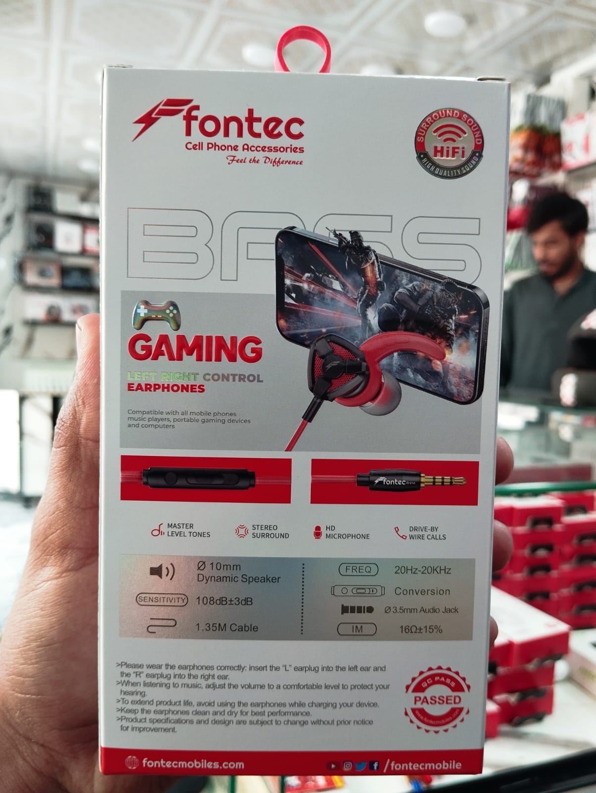 Fontec Arena Gaming Earphones with Detachable Mic – 3.5mm