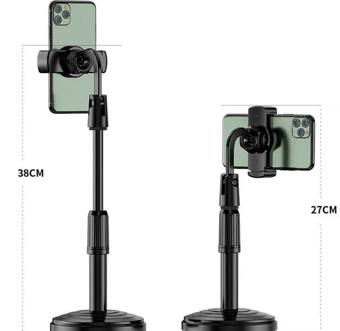 Adjustable Mobile Phone Stand with Flexible Gooseneck Arm &amp; Stable Base for Recording, Live Streaming &amp; Video Calls