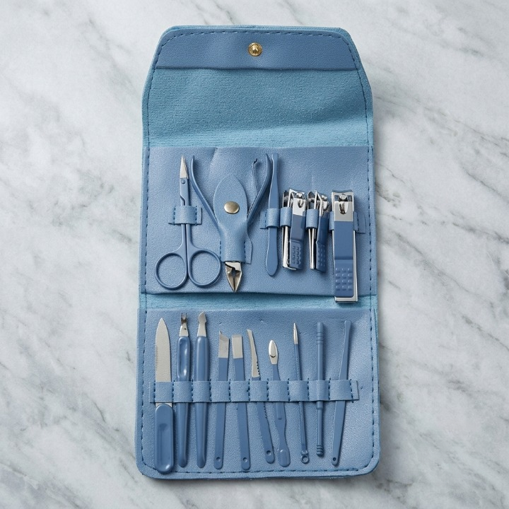 16-Piece Premium Personal Manicure &amp; Pedicure Grooming Kit