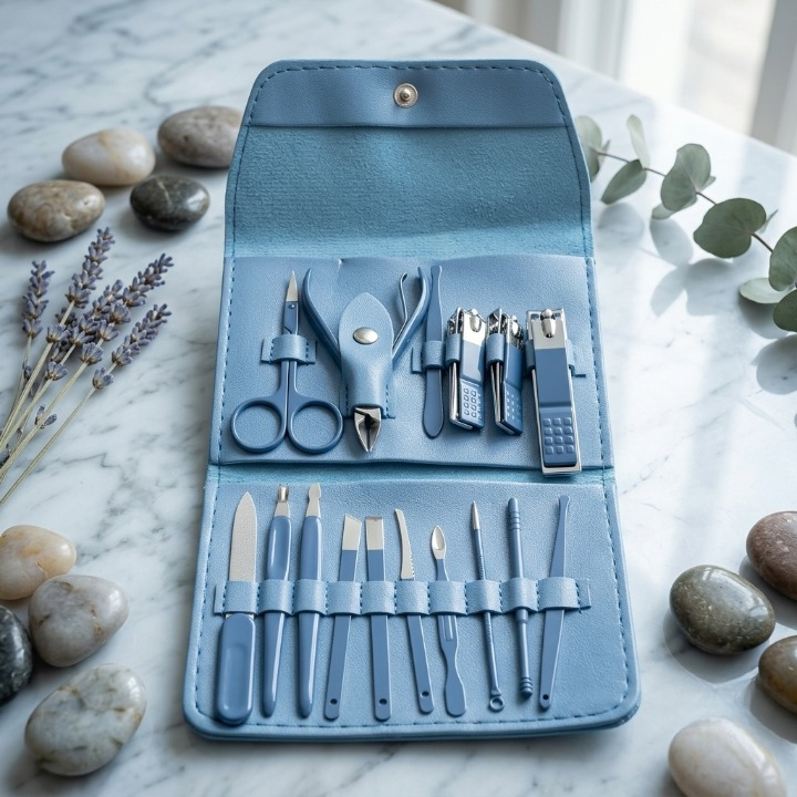 16-Piece Premium Personal Manicure &amp; Pedicure Grooming Kit