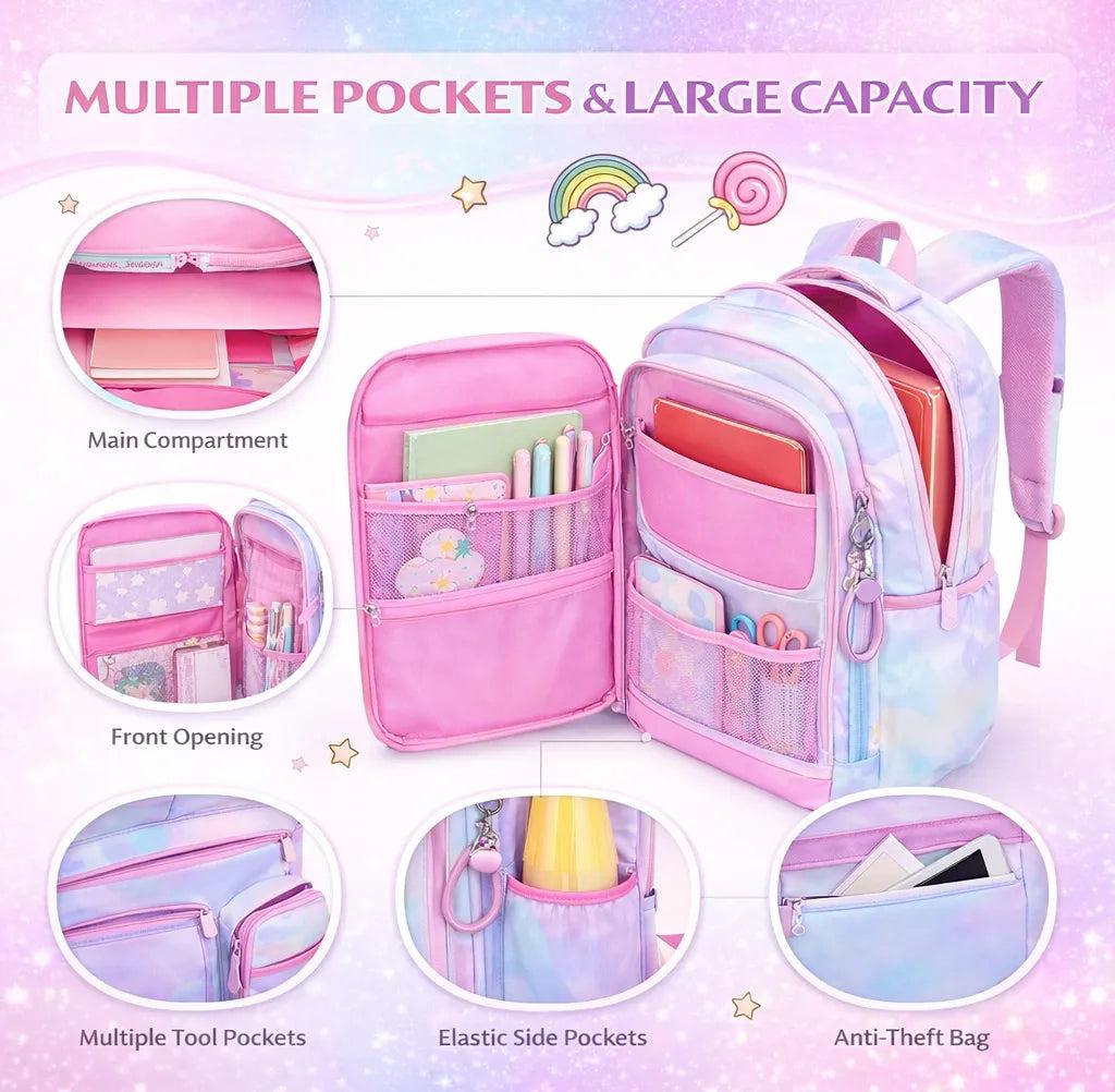 Princess Dream Rainbow School Backpack