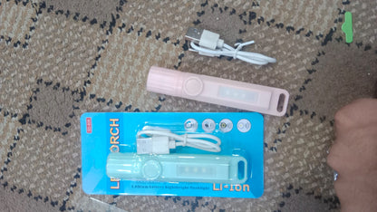 Rechargeable LED Torch Light with USB Charging Cable