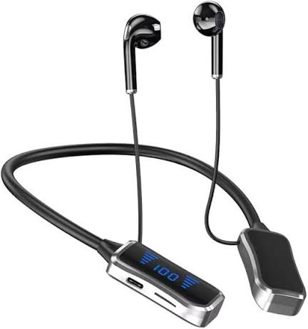 Bluetooth Headset with Digital Display & IPX4 Protection