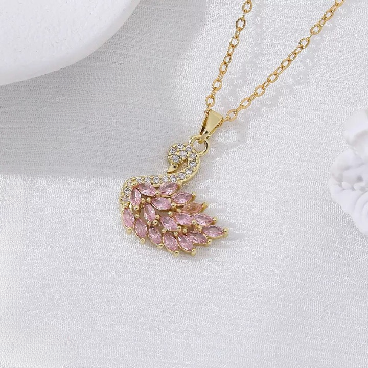 Swan Zircon Necklace -