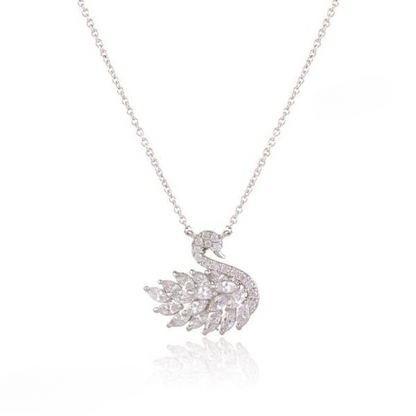 Swan Zircon Necklace -