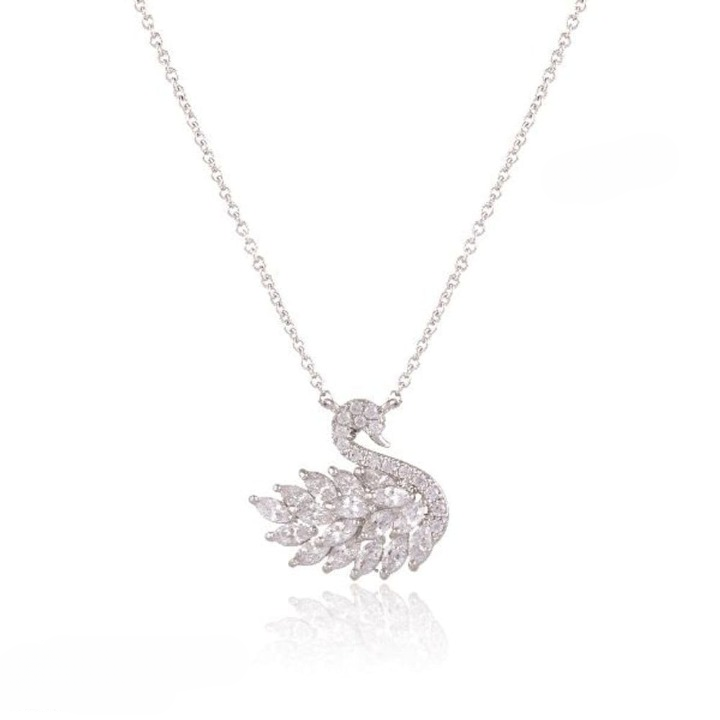 Swan Zircon Necklace -