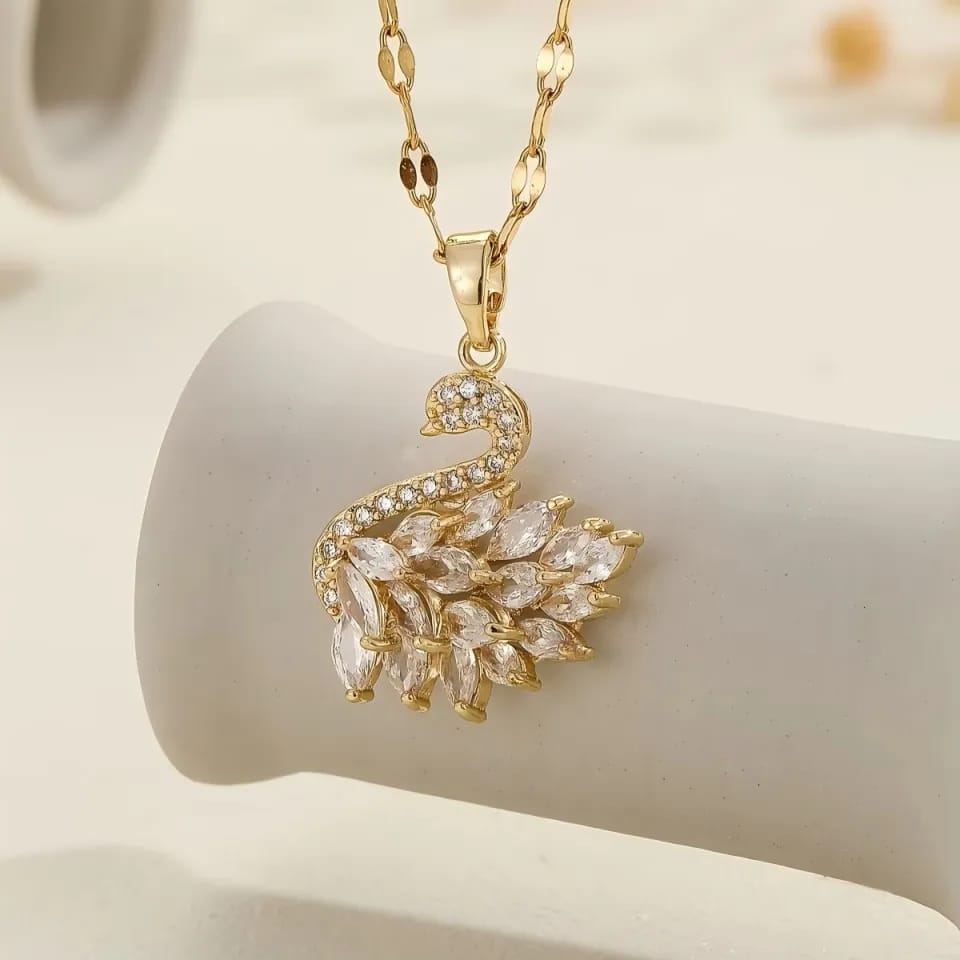 Swan Zircon Necklace -