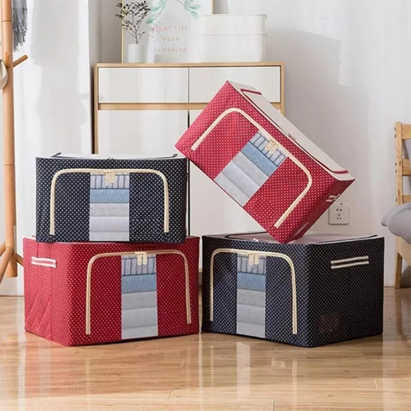 Foldable Metal Frame Clothes Storage