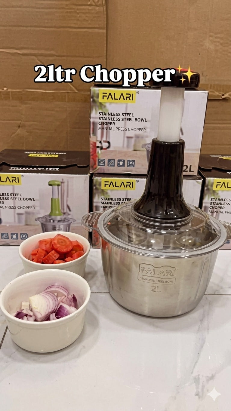 Large 2L Bowl Effortless Vegetable Chopper &amp; Meat Mincer