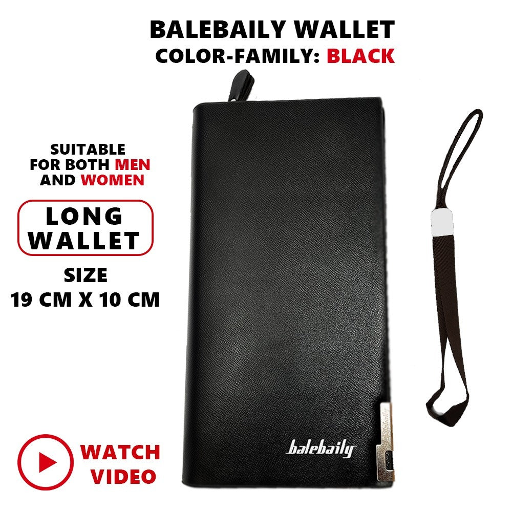 Balebaily Premium Black Long Wallet