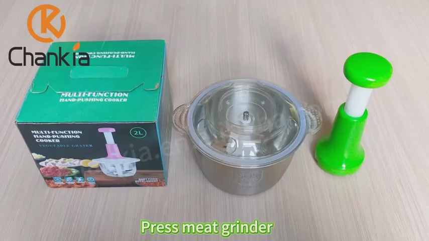 Large 2L Bowl Effortless Vegetable Chopper &amp; Meat Mincer