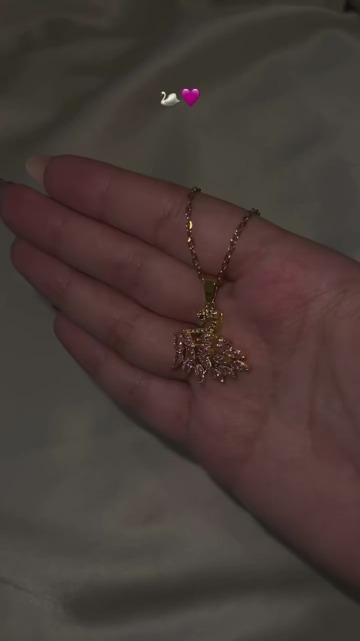 Swan Zircon Necklace -