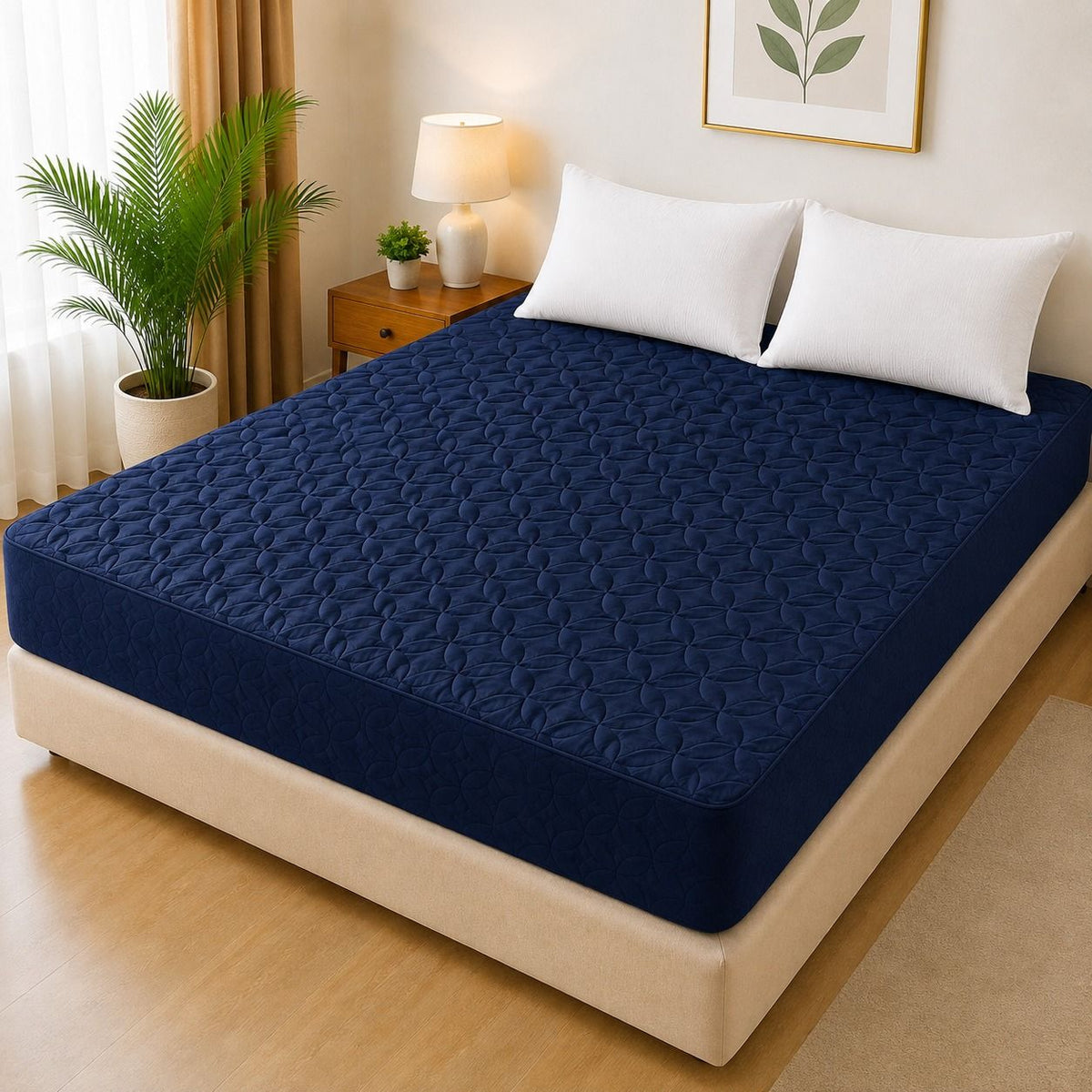 Ultrasonic Quilted Waterproof Mattress Protector – (King Size)